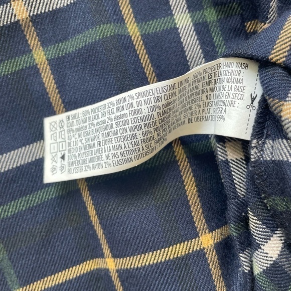 Forever 21 Navy Plaid Jumper Dress, L - Picture 6 of 9